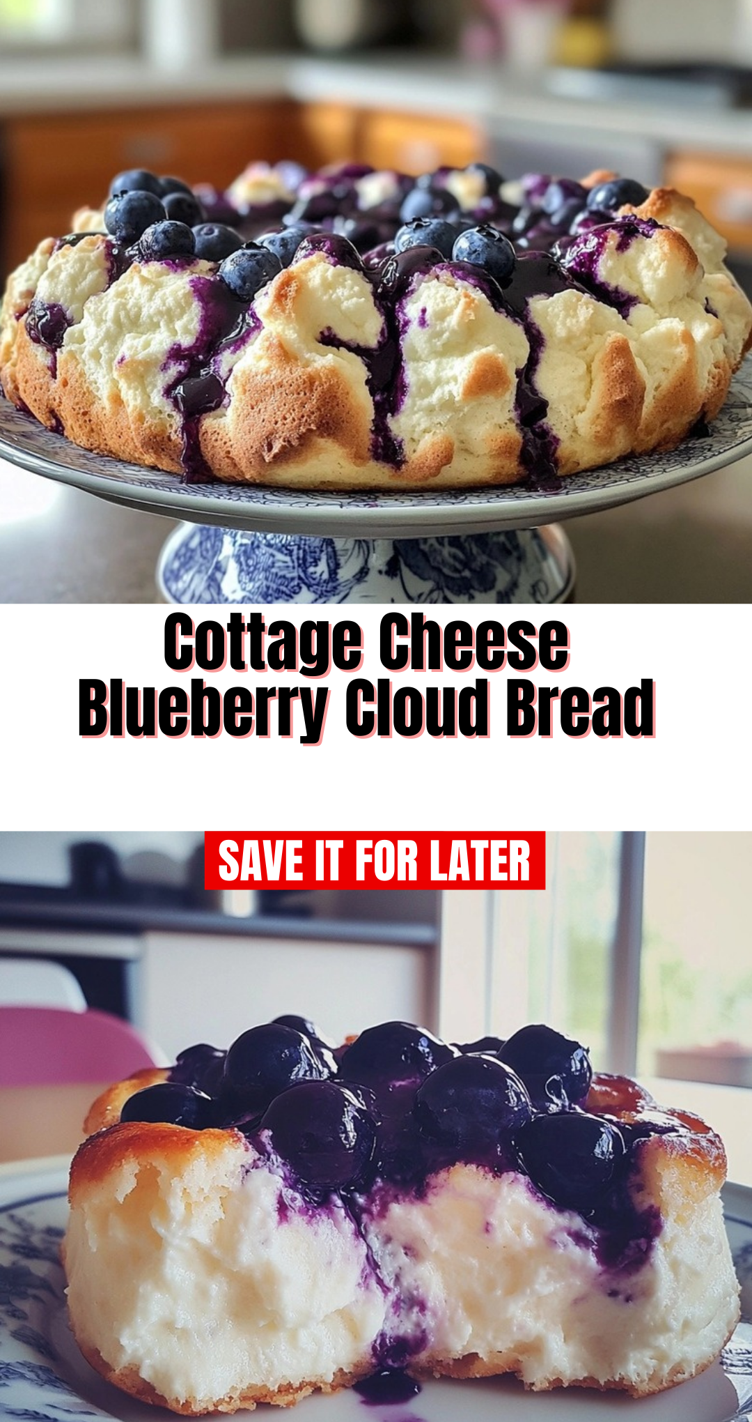 Cottage Cheese Blueberry Cloud Bread