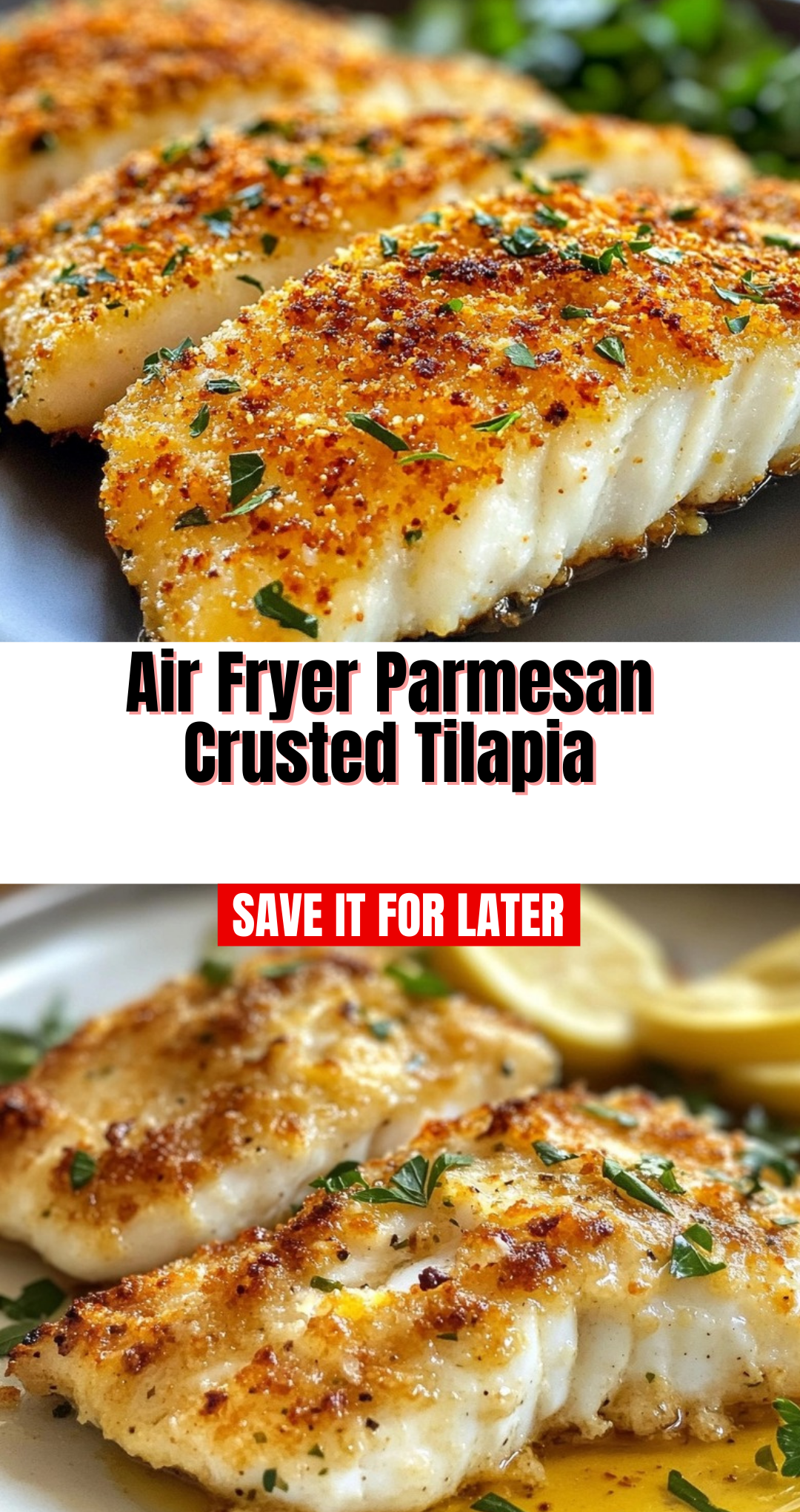 Air Fryer Parmesan Crusted Tilapia