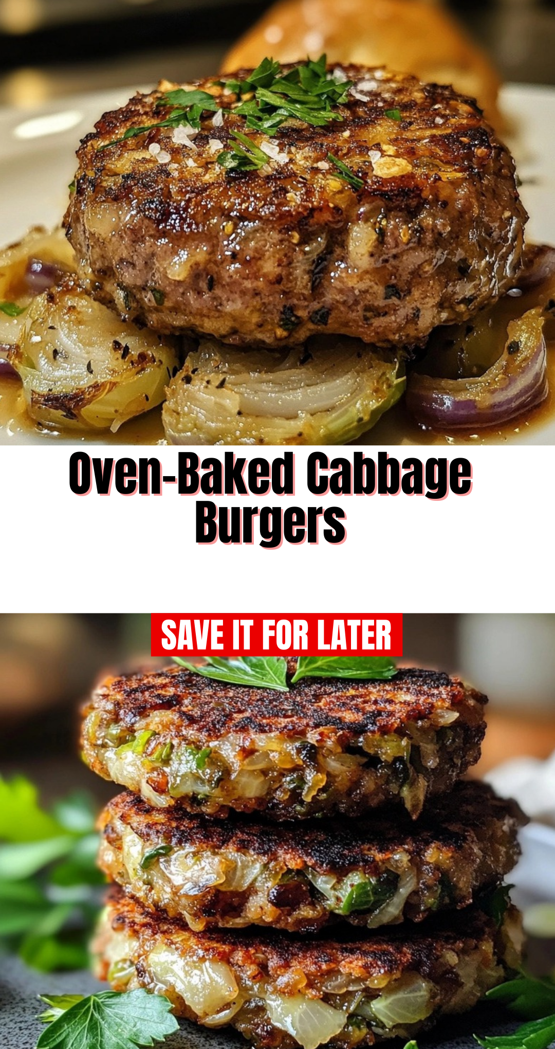 Oven-Baked Cabbage Burgers