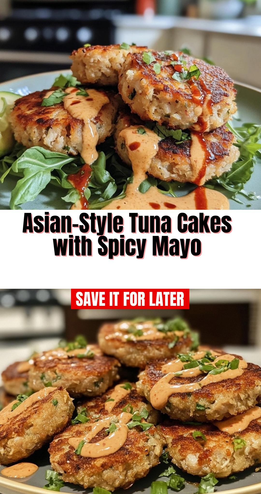 Asian-Style Tuna Cakes with Spicy Mayo