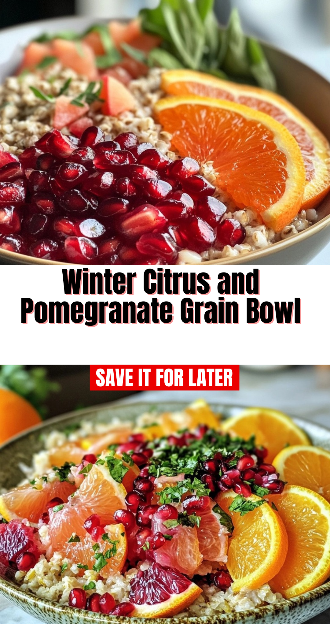 Winter Citrus and Pomegranate Grain Bowl