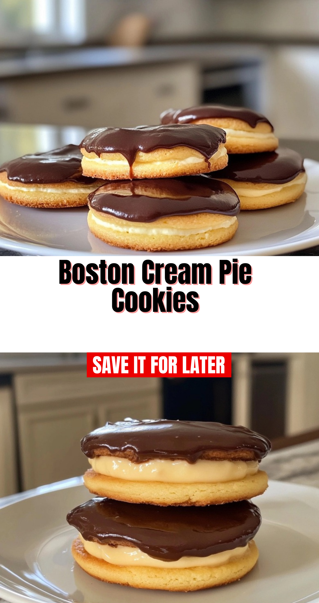 Boston Cream Pie Cookies