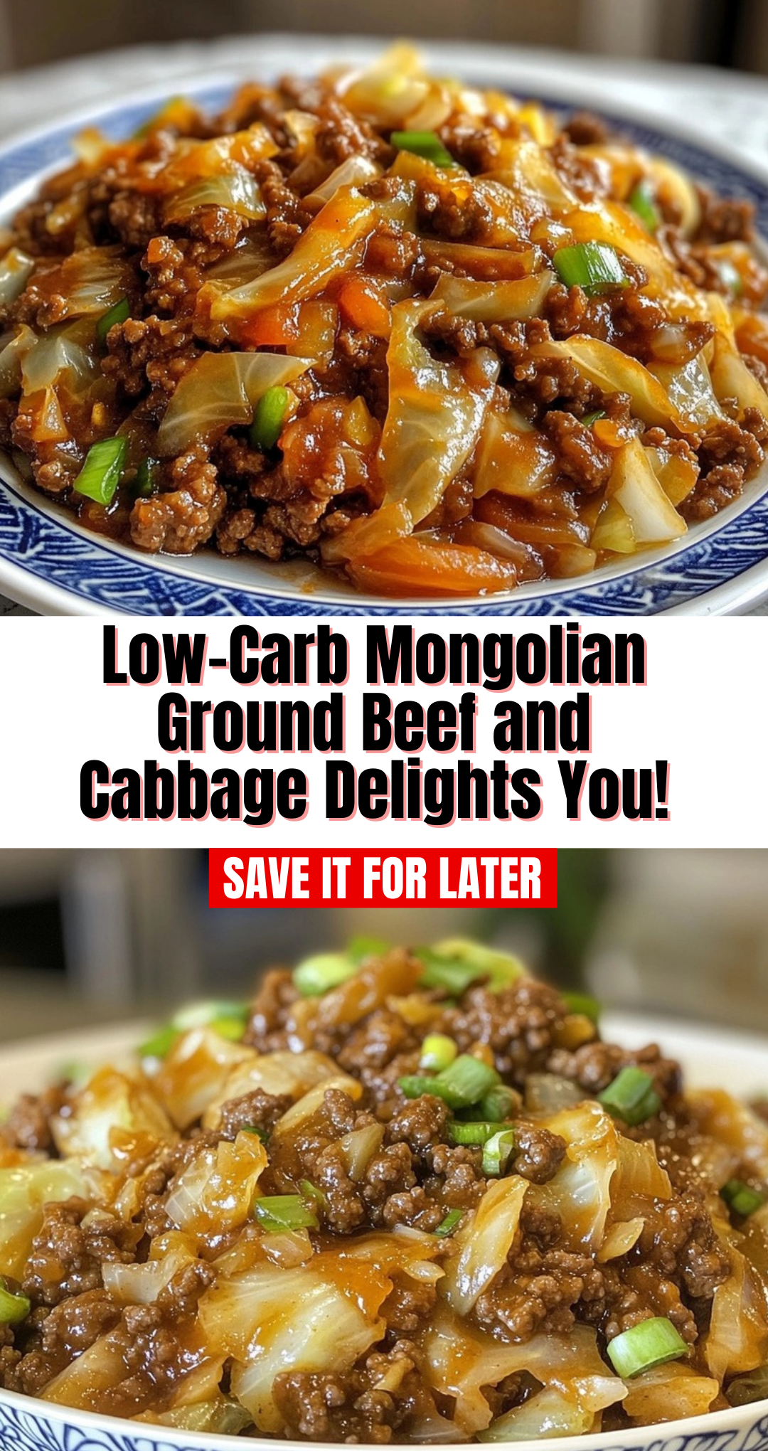 Low-Carb Mongolian Ground Beef and Cabbage Delights You!