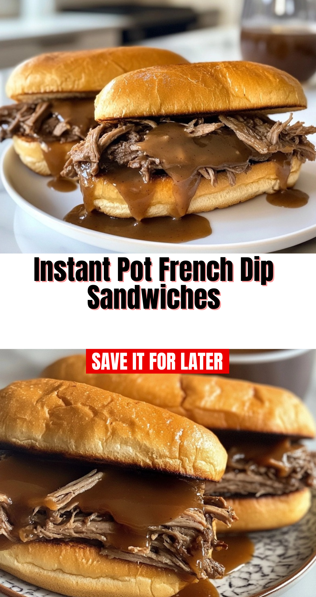 Instant Pot French Dip Sandwiches