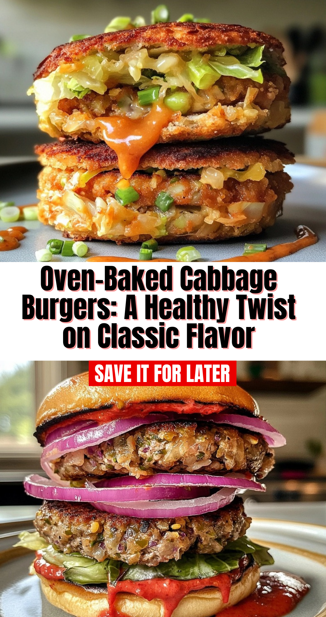 Oven-Baked Cabbage Burgers: A Healthy Twist on Classic Flavor