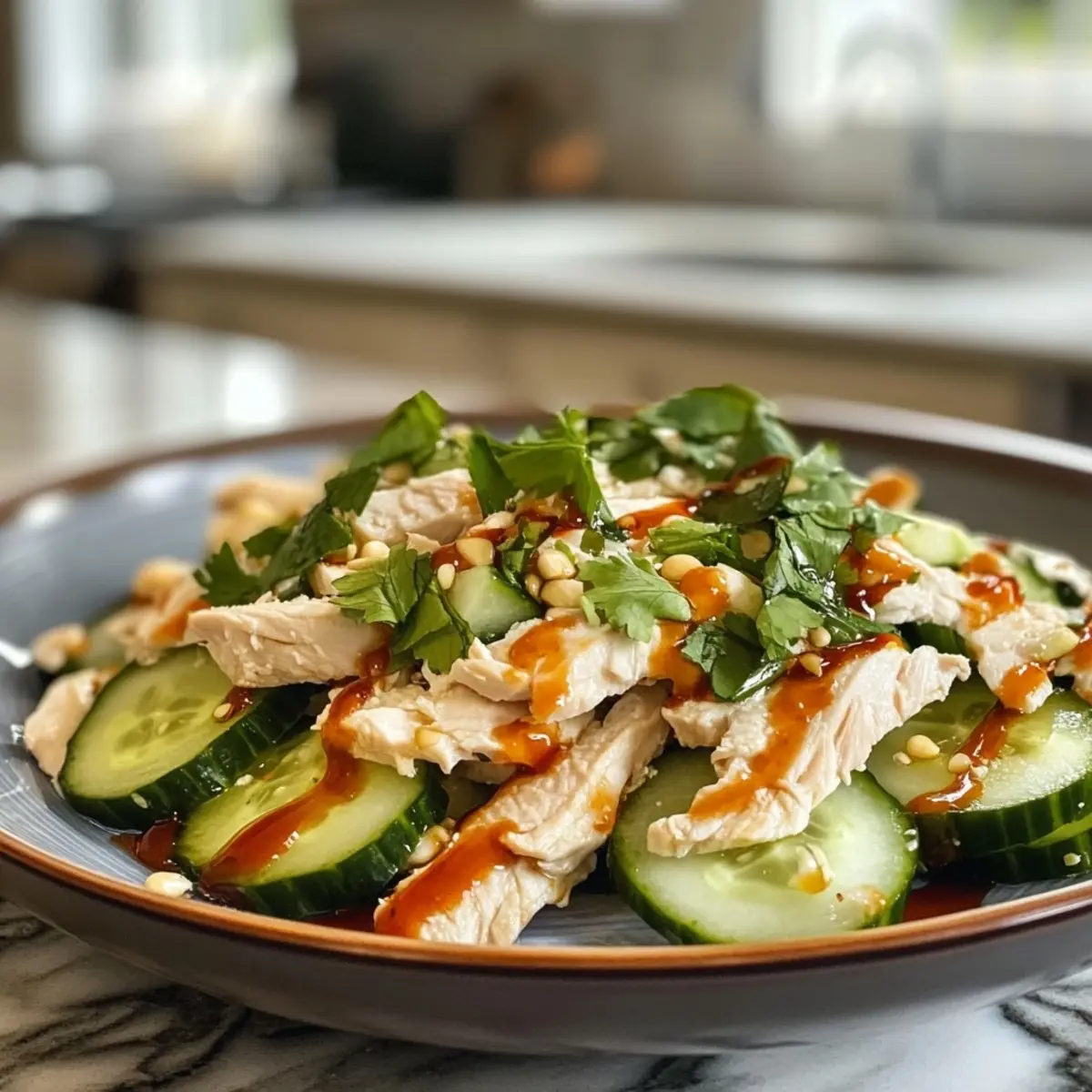Cold Cucumber Chicken Salad
