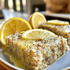 Lemon Poppy Seed Baked Oatmeal