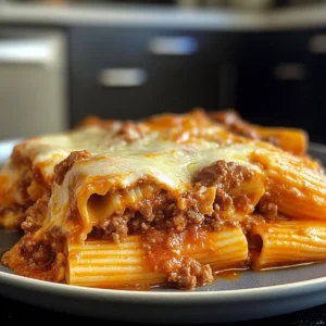 Baked Rigatoni Stuffed with Beef Ragu & Mozzarella