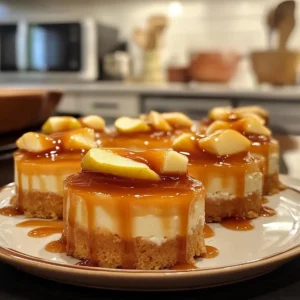 Mini Apple Caramel Cheesecake Treats