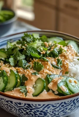 Creamy Asian Cucumber Salad Bowl