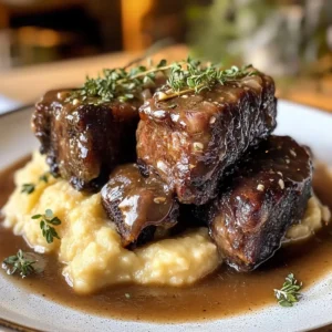 Slow Cooker Braised Short Ribs with Parsnip Puree