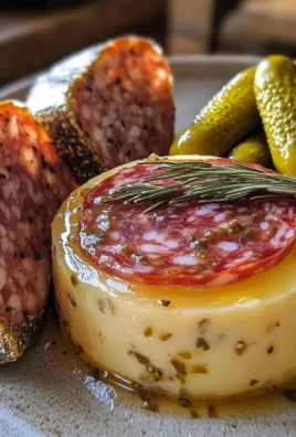 Cheese Appetizer with Salami & Pickles