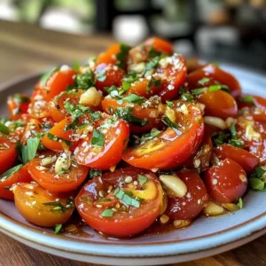 Tomato Garlic Salad Bursting With Flavor