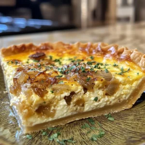 Irresistible Quiche Lorraine with Caramelized Onions Recipe