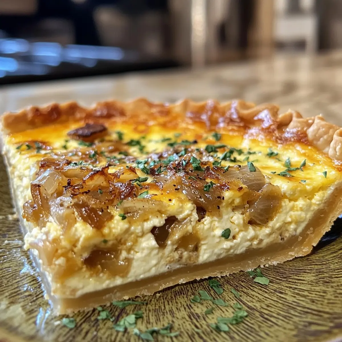 Irresistible Quiche Lorraine with Caramelized Onions Recipe