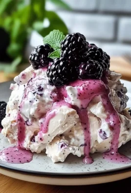Low Carb Blackberry Cottage Cheese Chicken Salad
