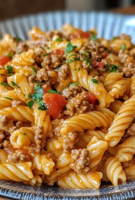 Creamy Rotel Pasta with Ground Beef