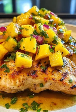 Lemon Ginger Chicken with Pineapple Mango Salsa