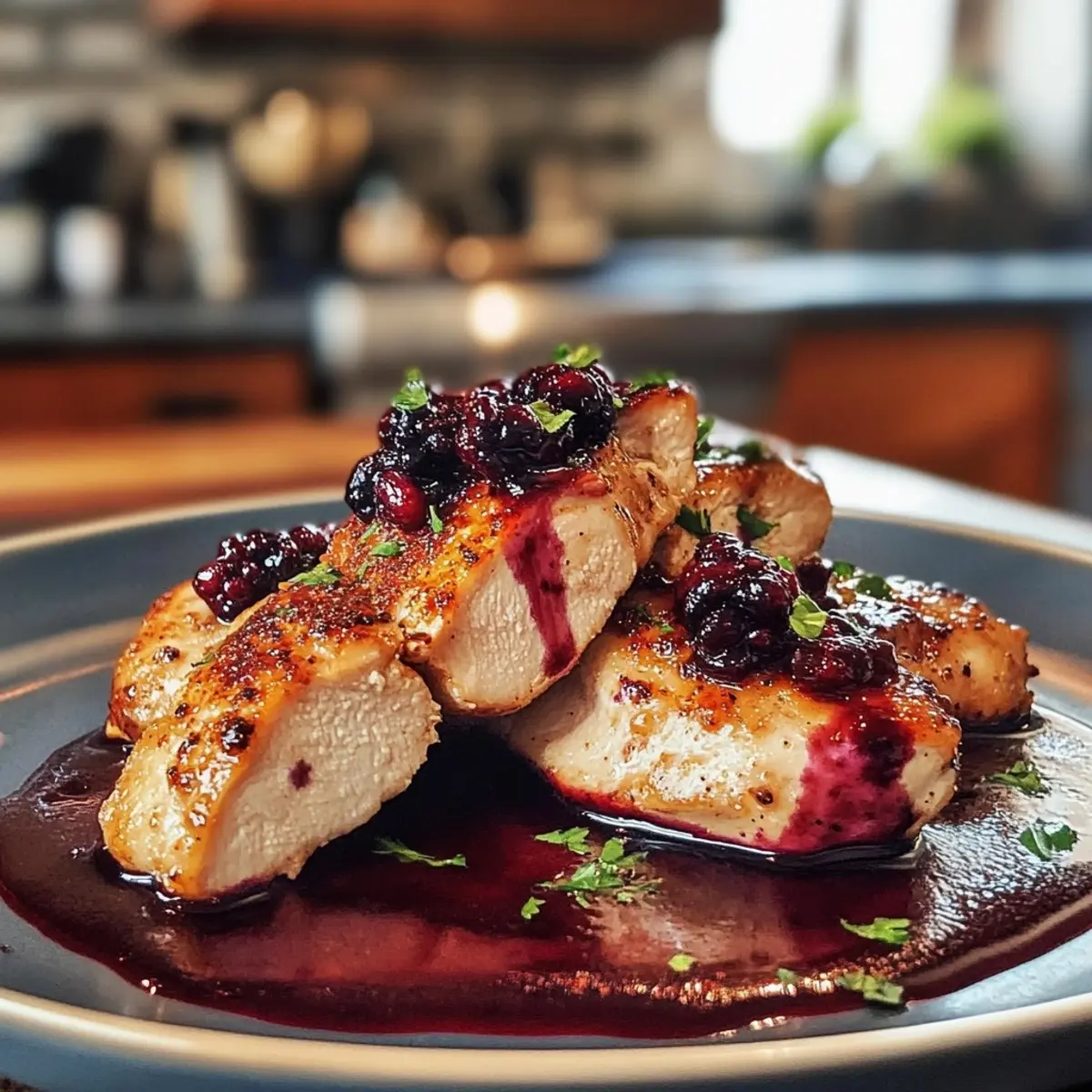 Meltdown Chicken with Blackberry Heat Sauce