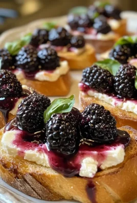 Baked Feta and Blackberry Crostini