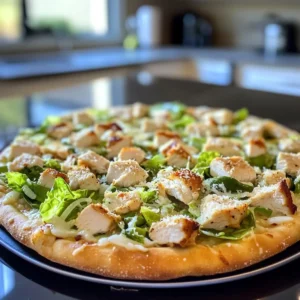 Chicken Caesar Salad Pizza
