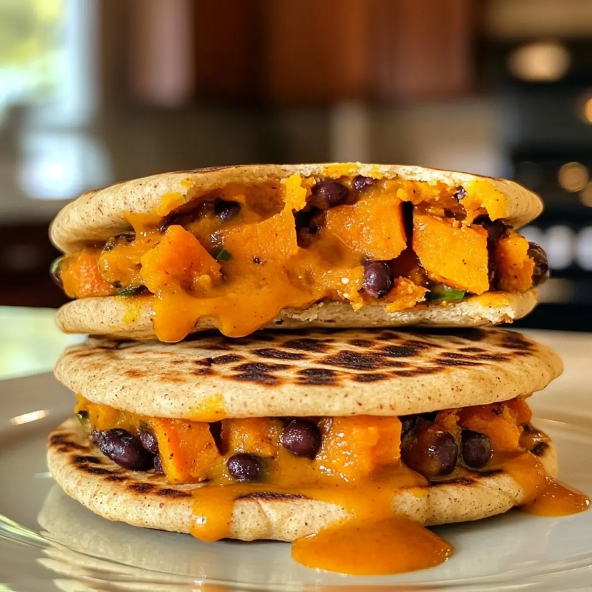 Sweet Potato Black Bean Arepas