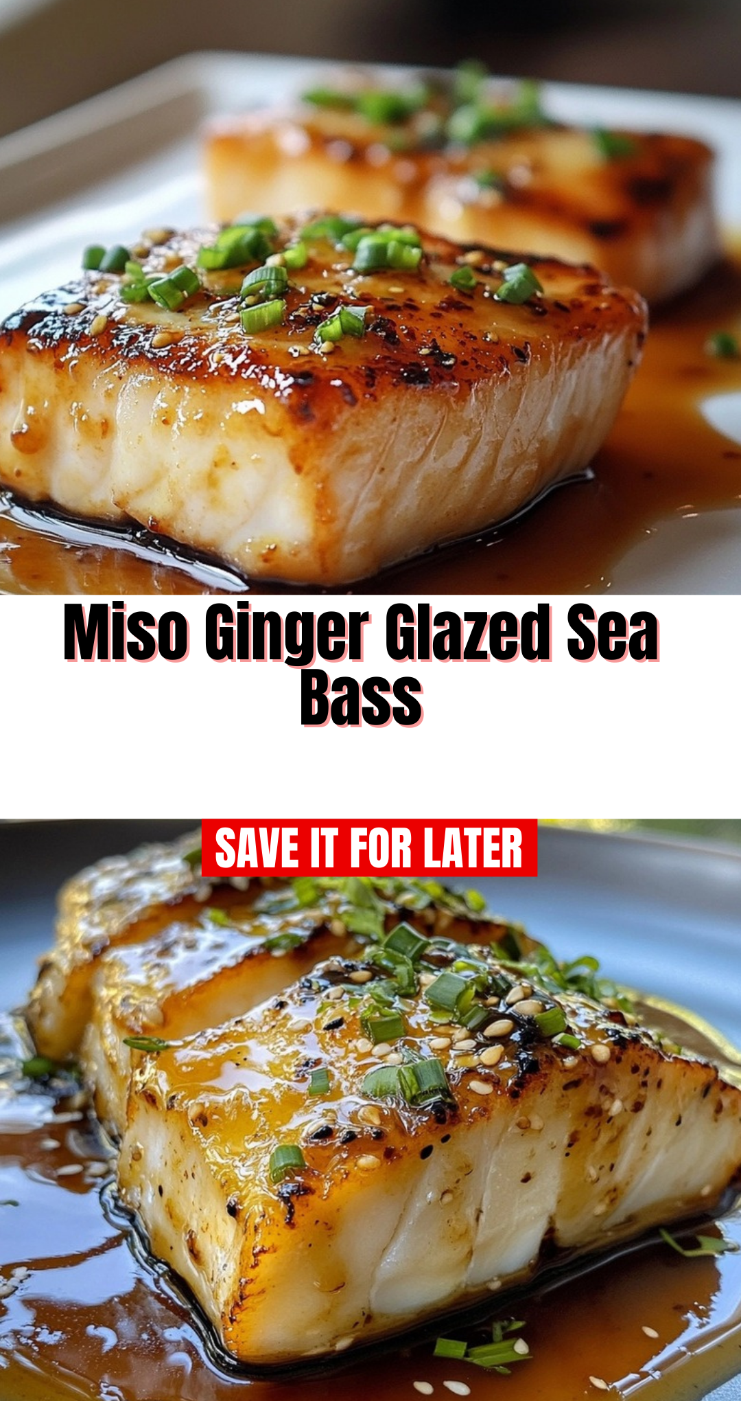 Miso Ginger Glazed Sea Bass