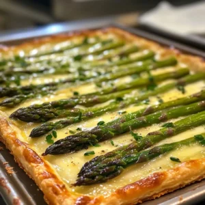 Sheet Pan Spring Asparagus and Gruyere Tart