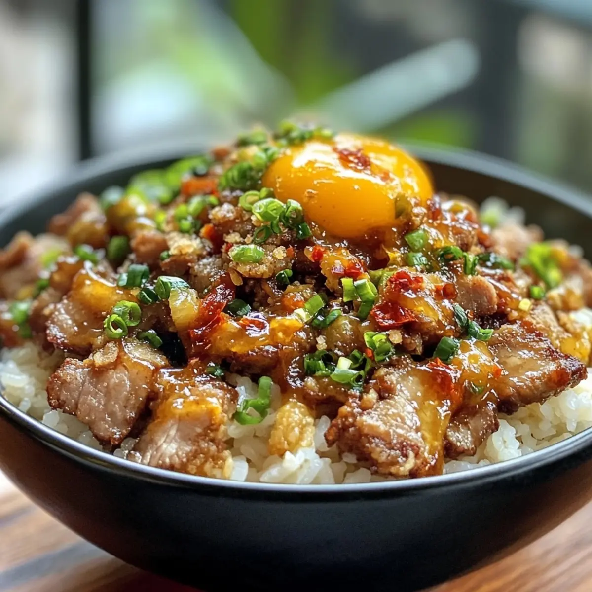 Crispy Pork Sisig Rice Bowls