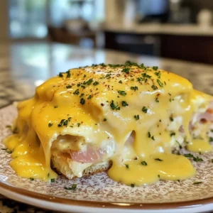 Eggs Benedict Casserole with Hollandaise Sauce