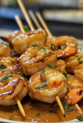Thai Red Curry Shrimp Skewers