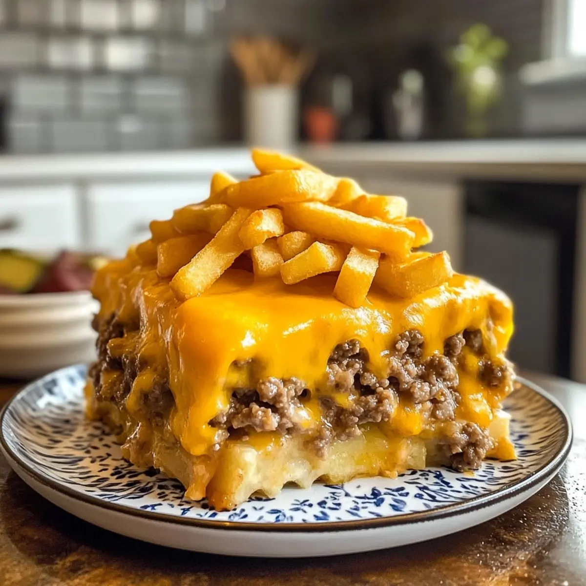 Cheeseburger French Fry Casserole