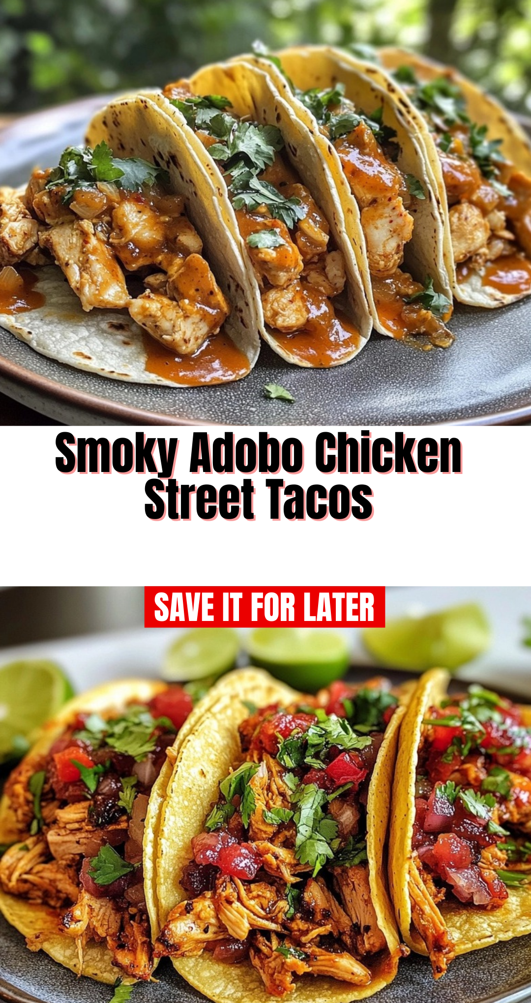 Smoky Adobo Chicken Street Tacos