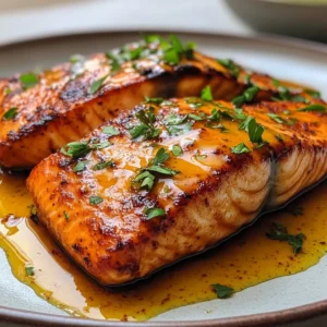 Honey Harissa Glazed Salmon