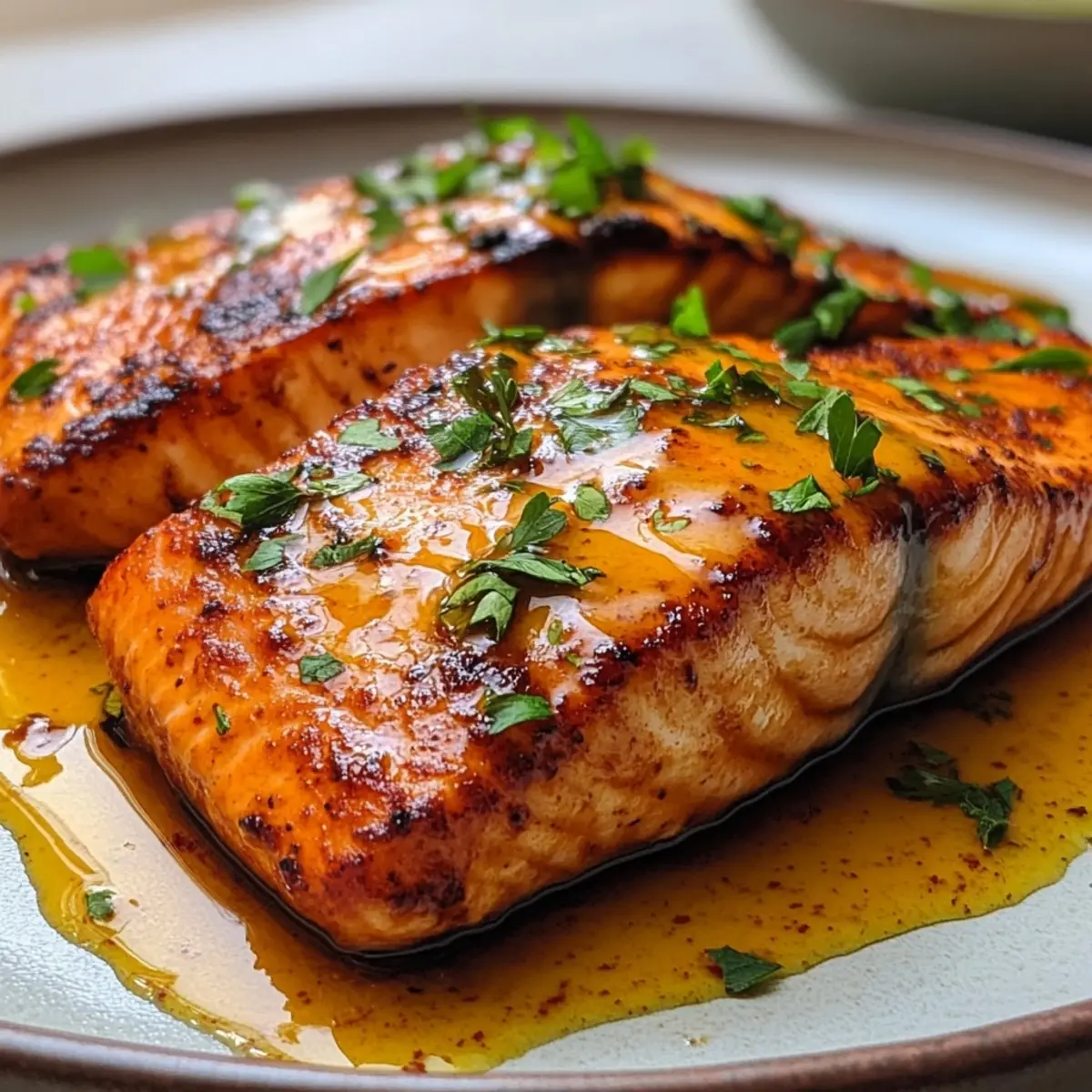 Honey Harissa Glazed Salmon