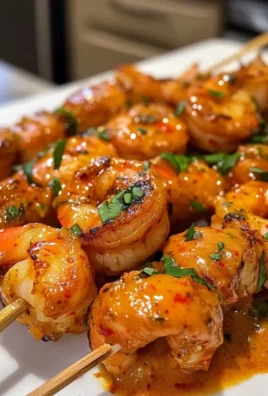 Thai Red Curry Shrimp Skewers