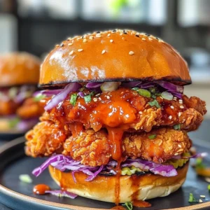 Korean Fried Chicken Burgers