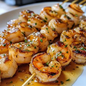 honey Garlic Shrimp Skewers