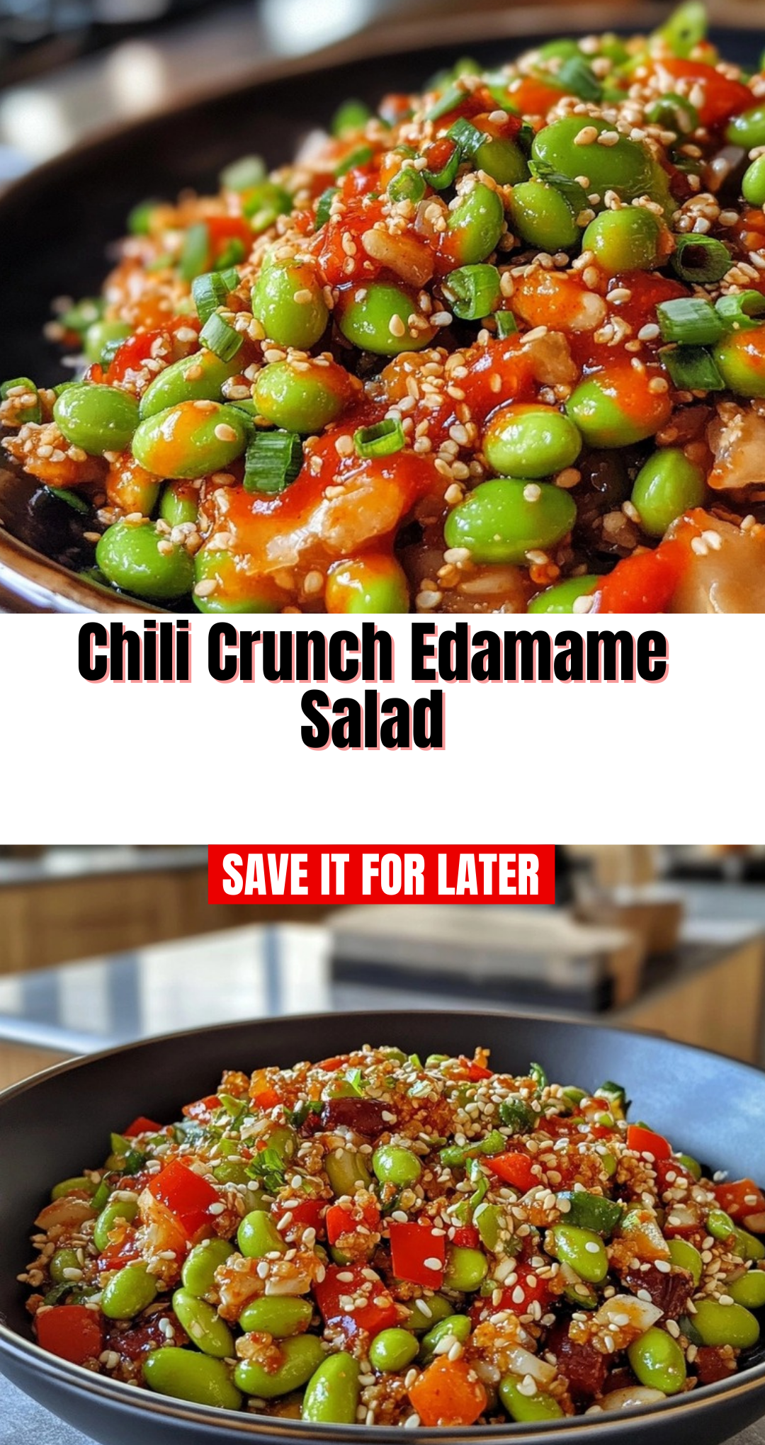 Chili Crunch Edamame Salad