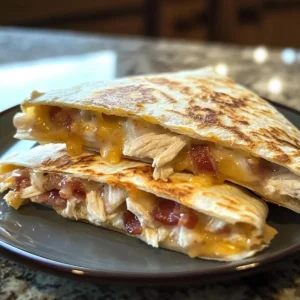Easy Chicken Bacon Ranch Quesadilla