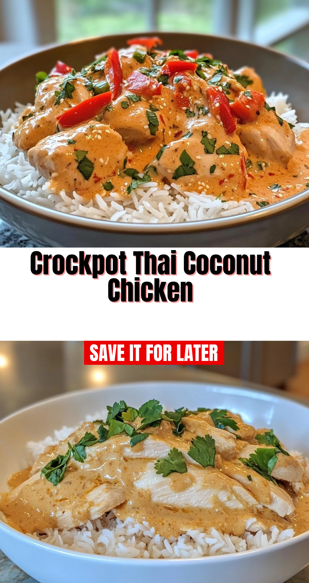 Crockpot Thai Coconut Chicken
