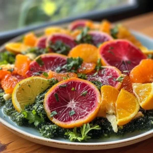 Vibrant Refreshing Spirulina Citrus Winter Salad