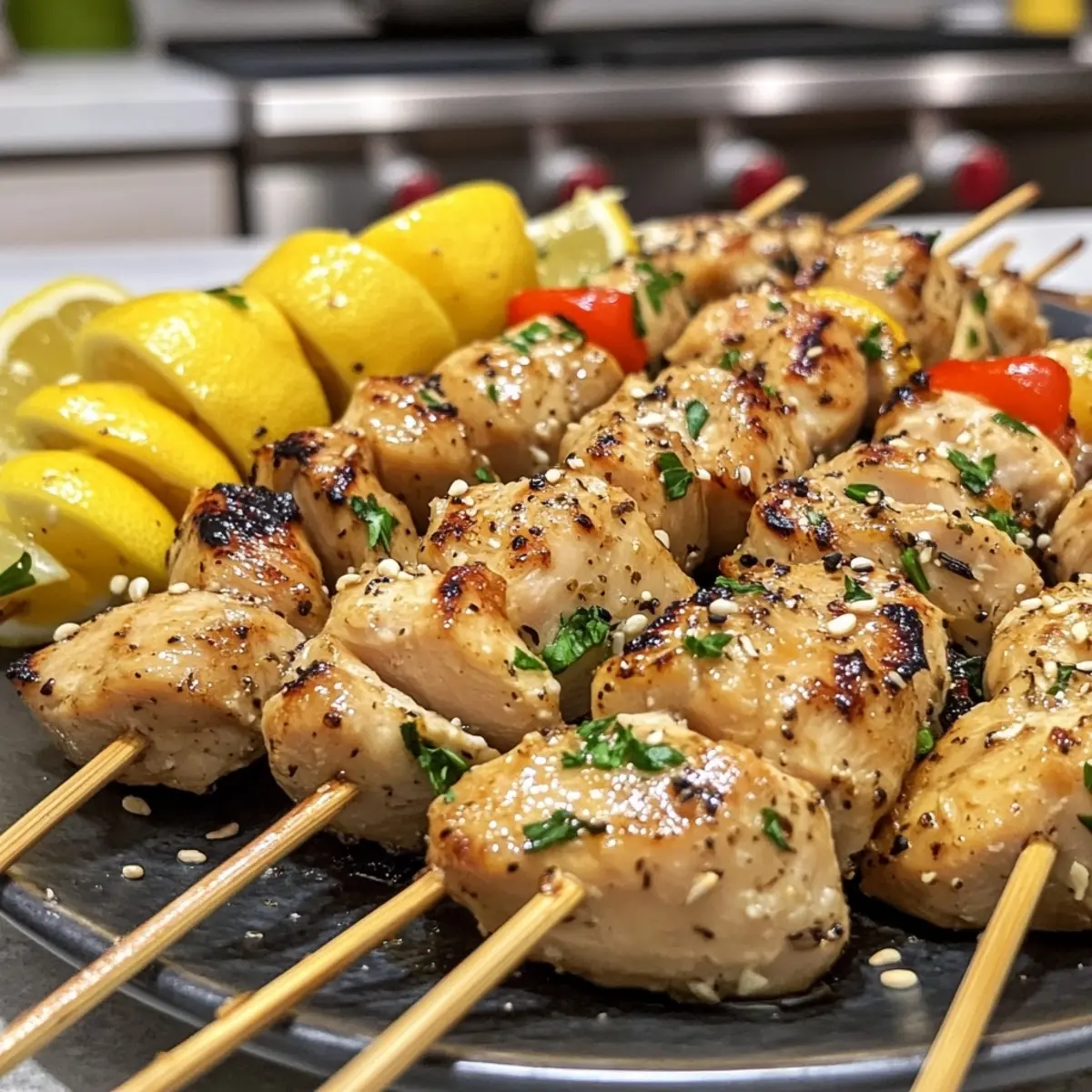 Lemon Chicken Skewers