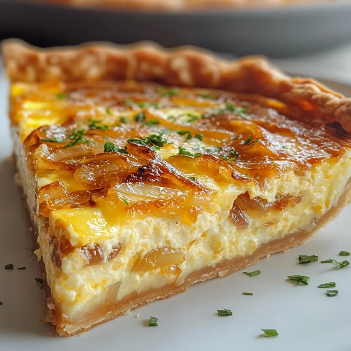 Irresistible Quiche Lorraine with Caramelized Onions Recipe