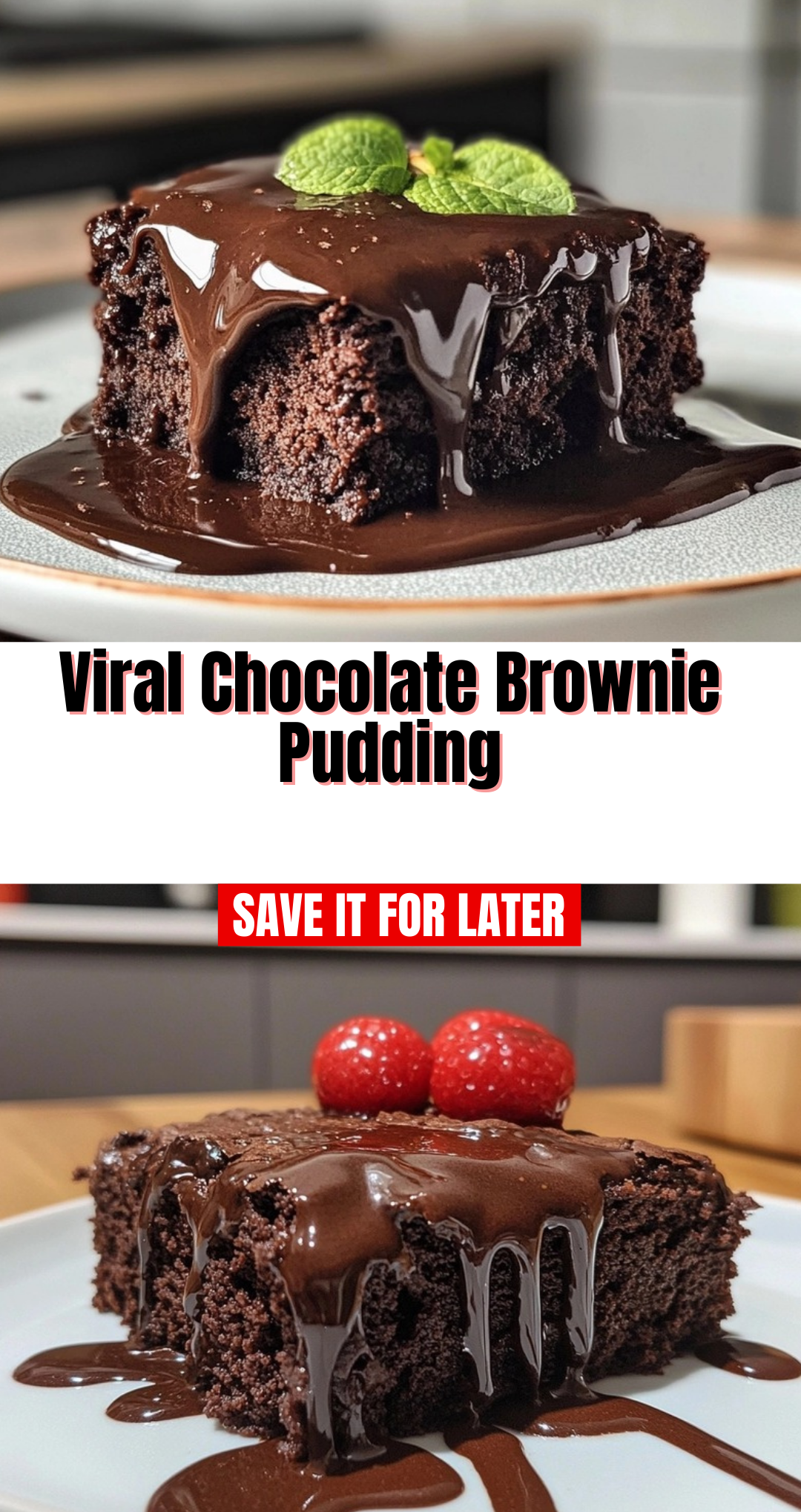 Viral Chocolate Brownie Pudding