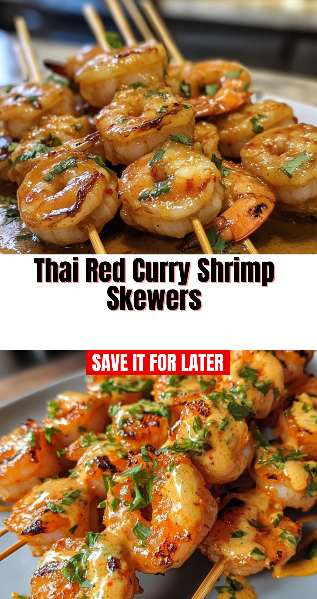 Thai Red Curry Shrimp Skewers