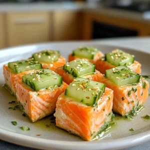 Cucumber Salmon Bites