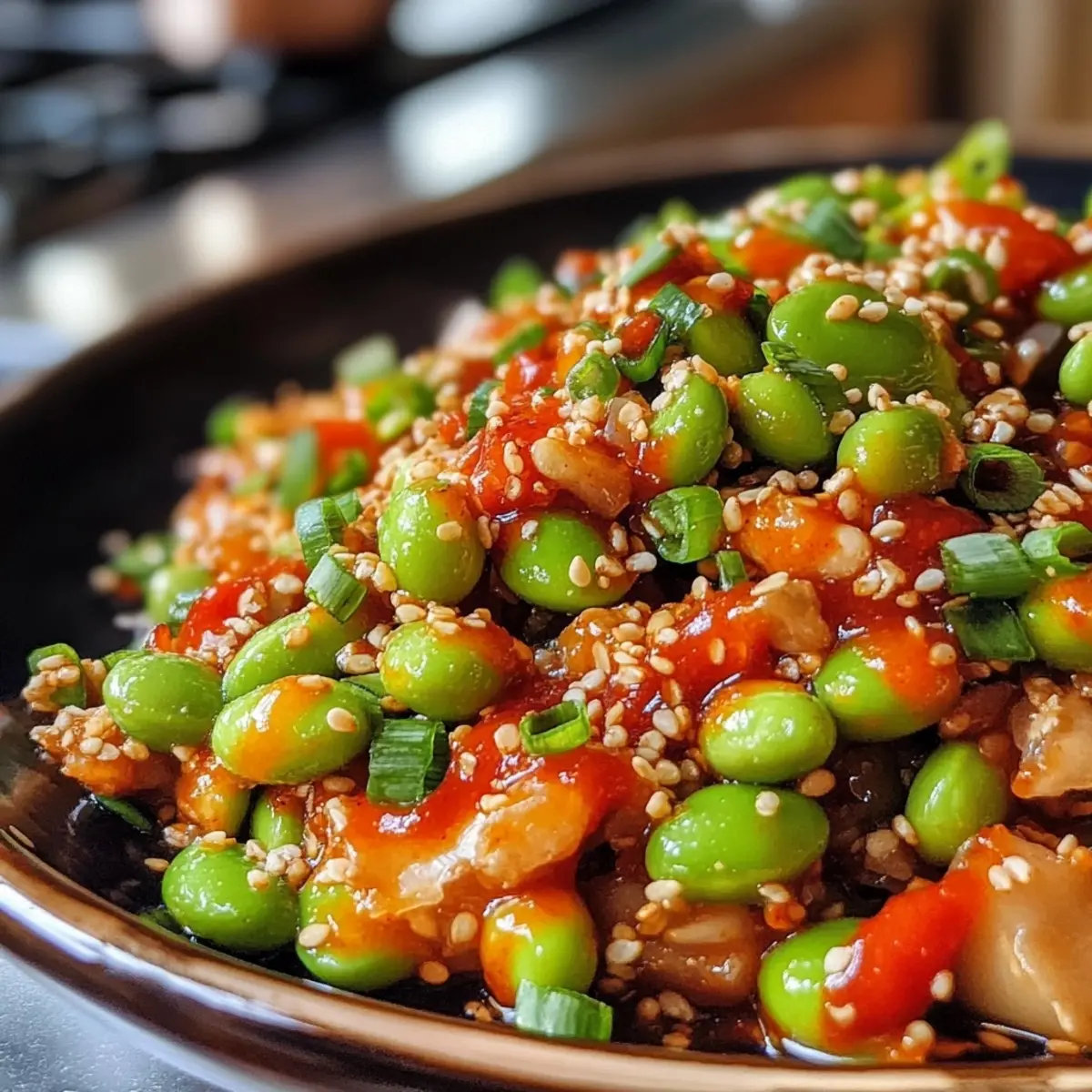 Chili Crunch Edamame Salad
