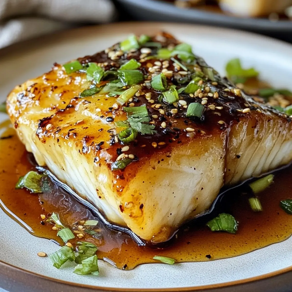 Miso Ginger Glazed Sea Bass
