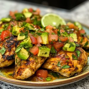 Fiesta Lime Chicken Recipe with Avocado